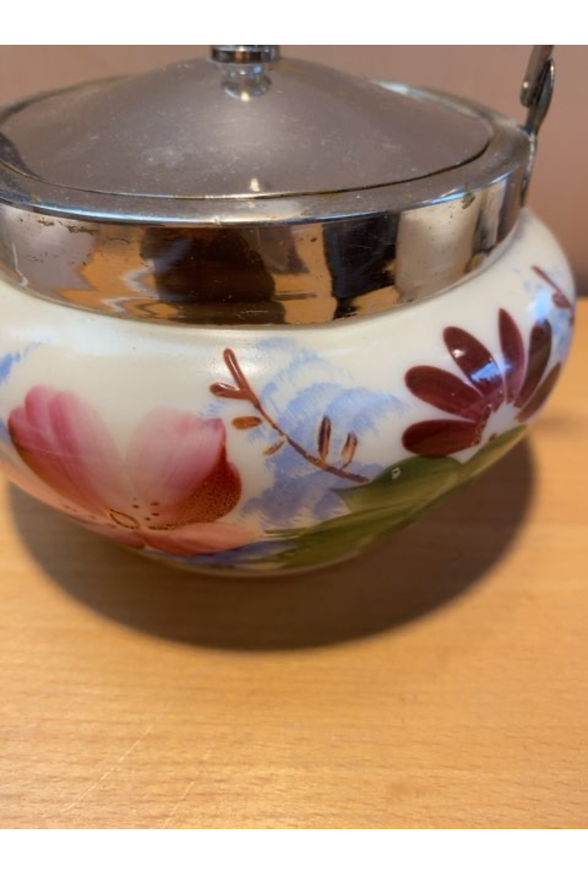 Opal glas krukke